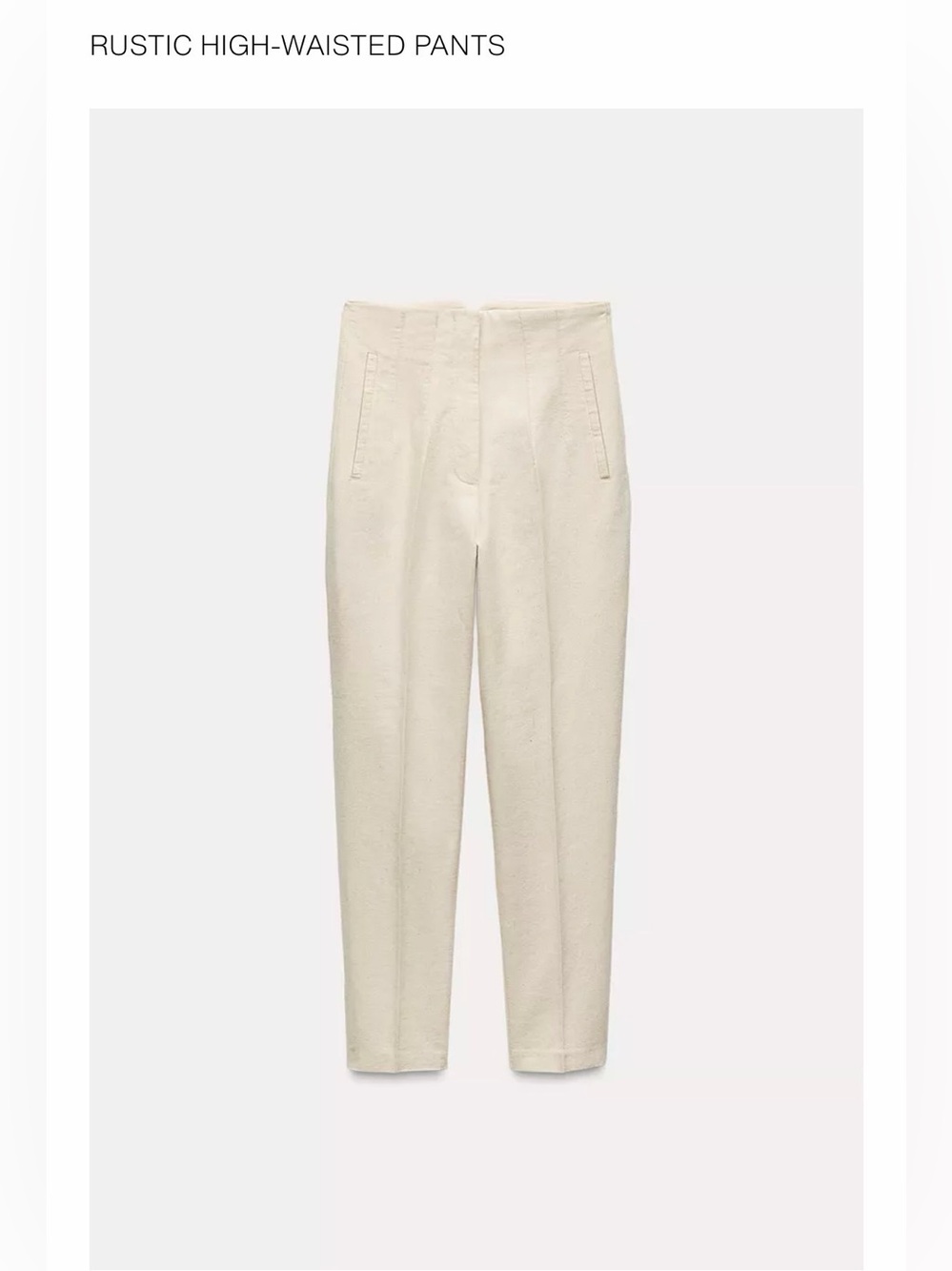 Zara Rustic High Waisted Pant